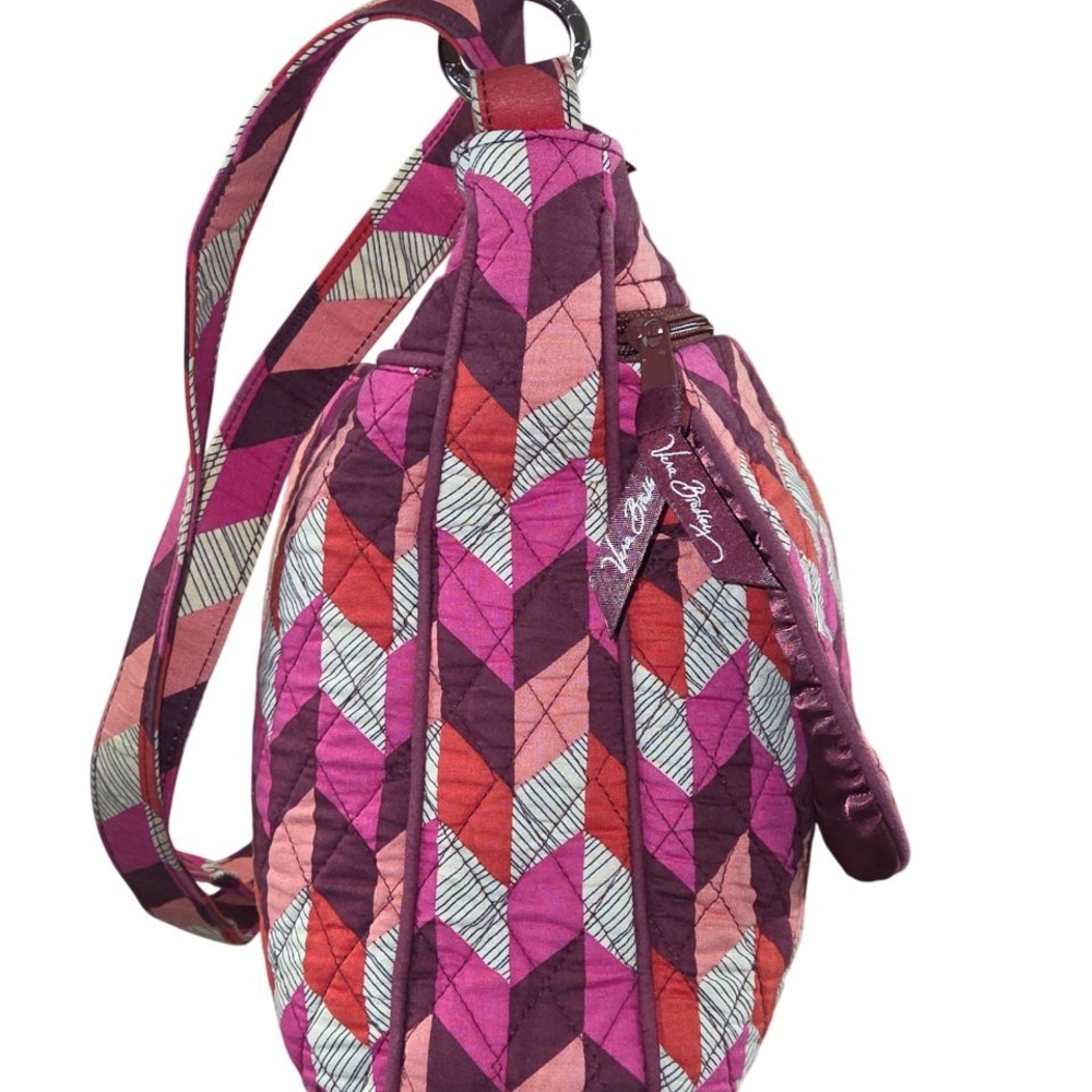 🚫SOLD🚫 Vera Bradley Pink, Peach, Orange, White, Burgundy Crossbody - Picture 4 of 14